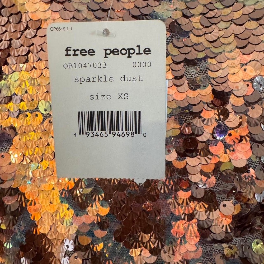 NWT Free People Sequin One Shoulder Blouse - Picture 2 of 4